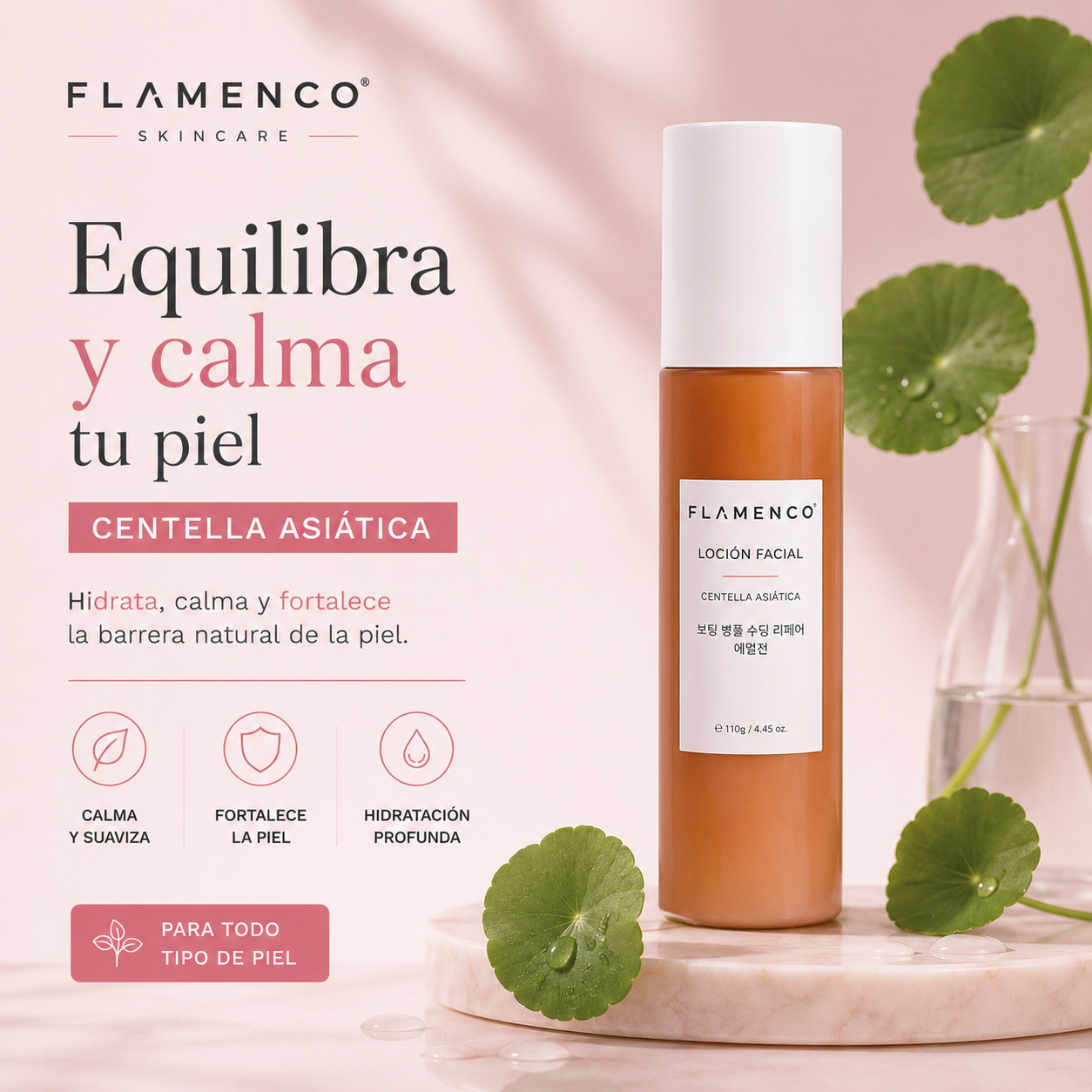 Loción Facial Centella Asiática Flamenco 110 ml