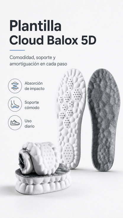 Plantillas Cloud Balox 5D – Alivio y Confort para Todo el Día