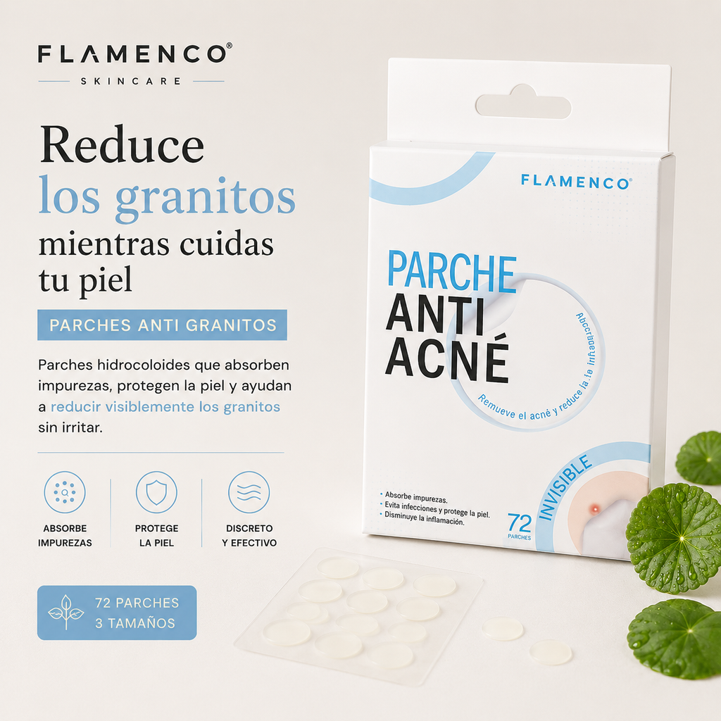Parches Anti Granitos Hidrocoloide Flamenco 72 unidades