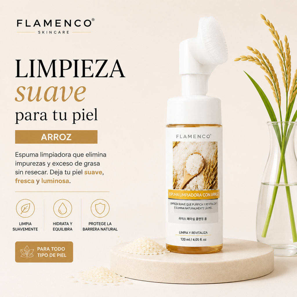 Espuma Limpiadora de Arroz Flamenco 125 ml