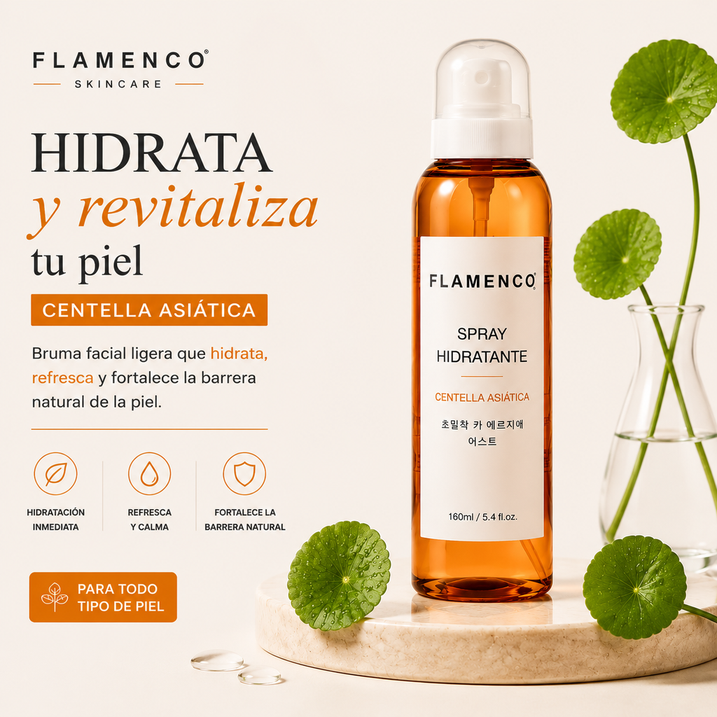 Spray Hidratante Centella Asiática Flamenco 160 ml