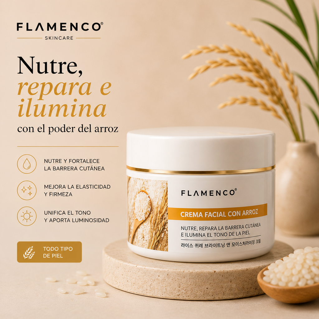 Crema Facial de Arroz Flamenco