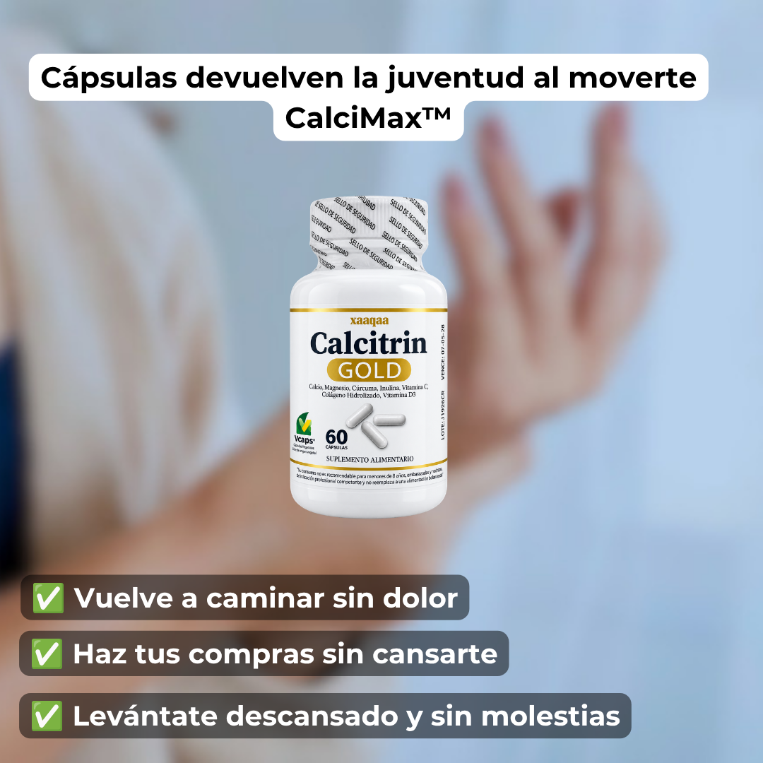 Cápsulas devuelven la juventud al moverte CalciMax™